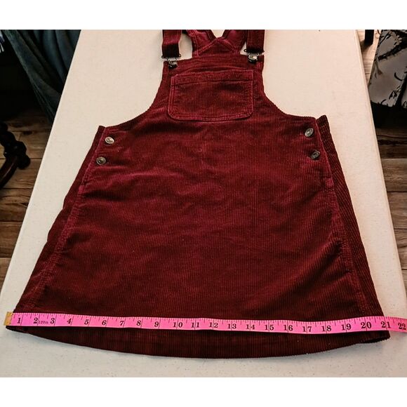 American Eagle Red Corduroy Overall Dress XS - Picture 6 of 10